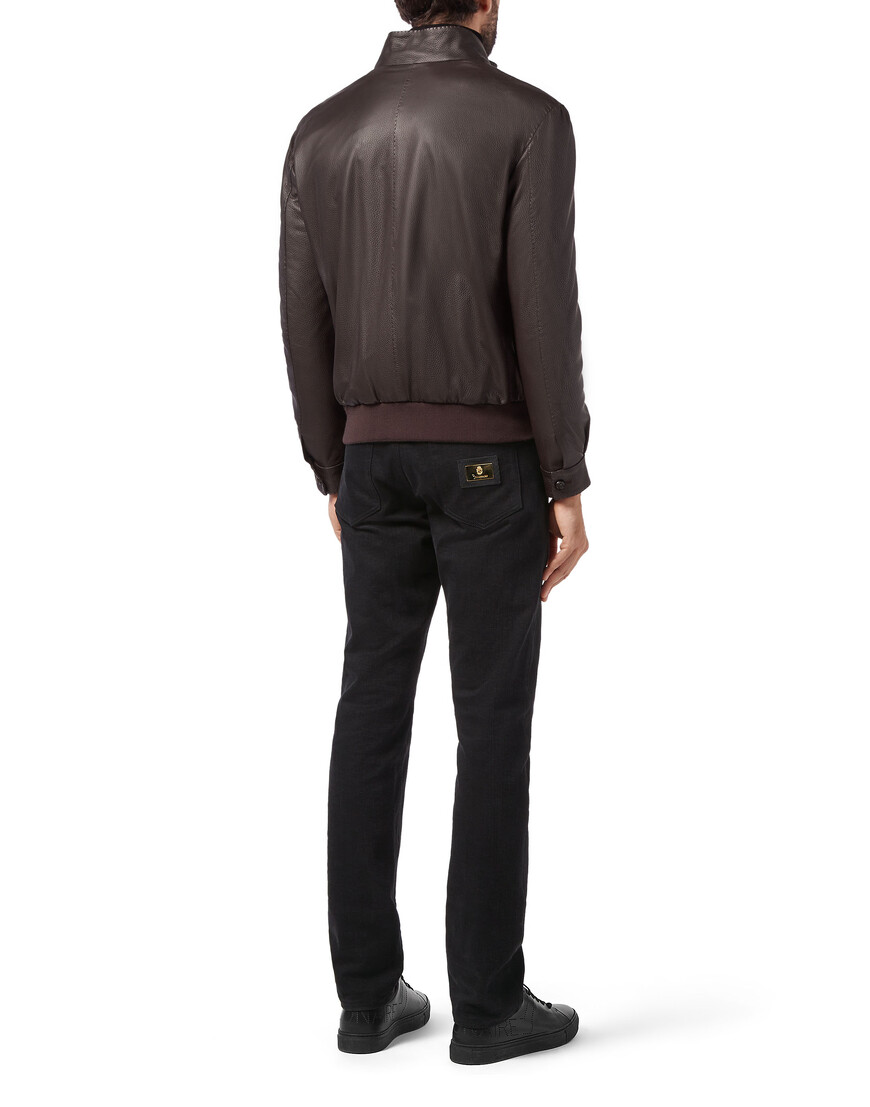 кожаная куртка  W19C-MLB0909-BLE010N_44 фотография