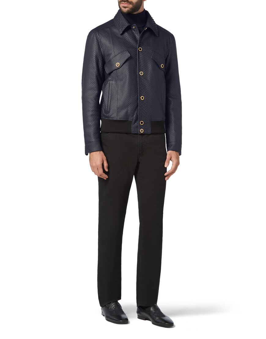 кожаная куртка  из италии вид сбоку