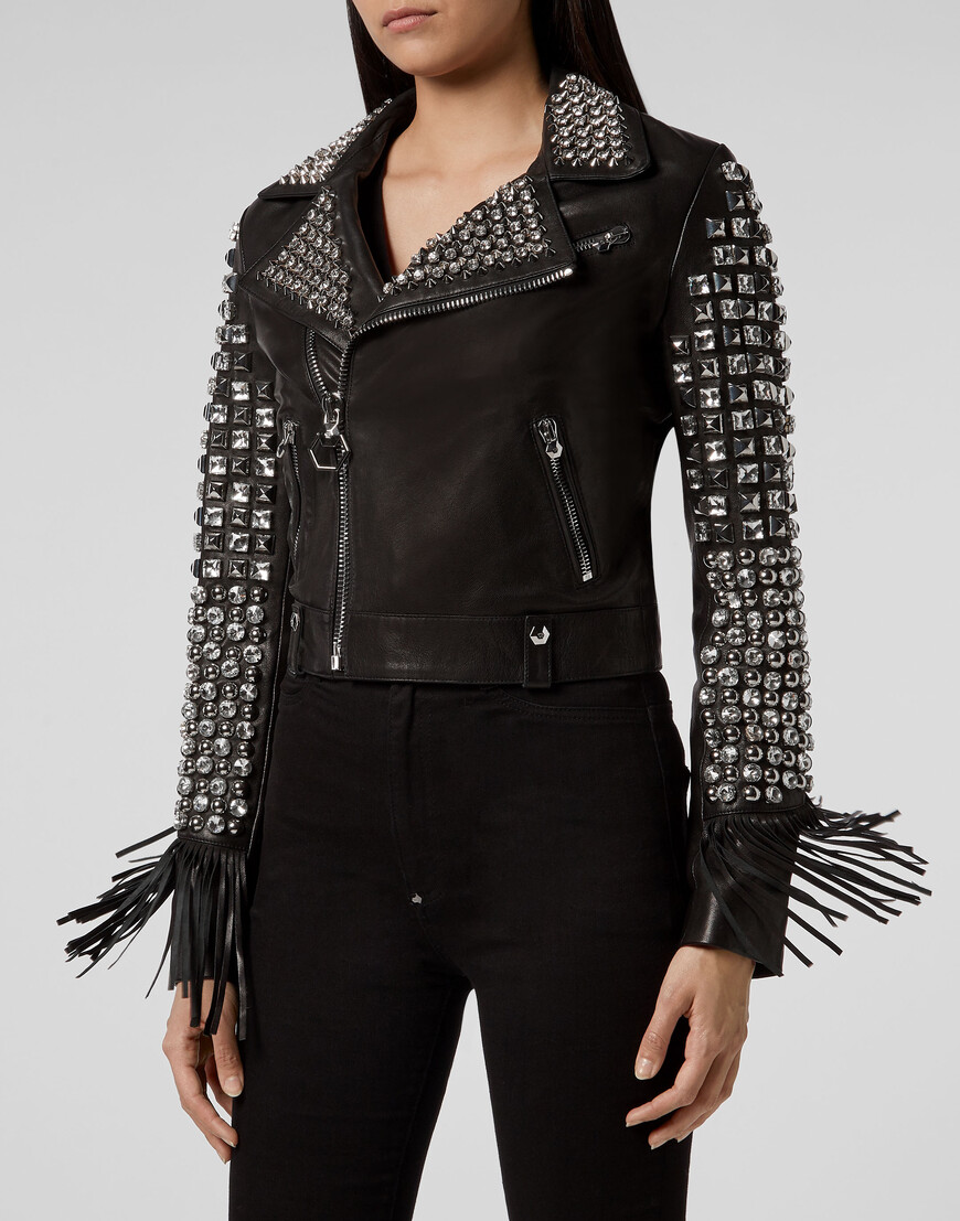 

Кожаная Куртка Philipp Plein, Черный