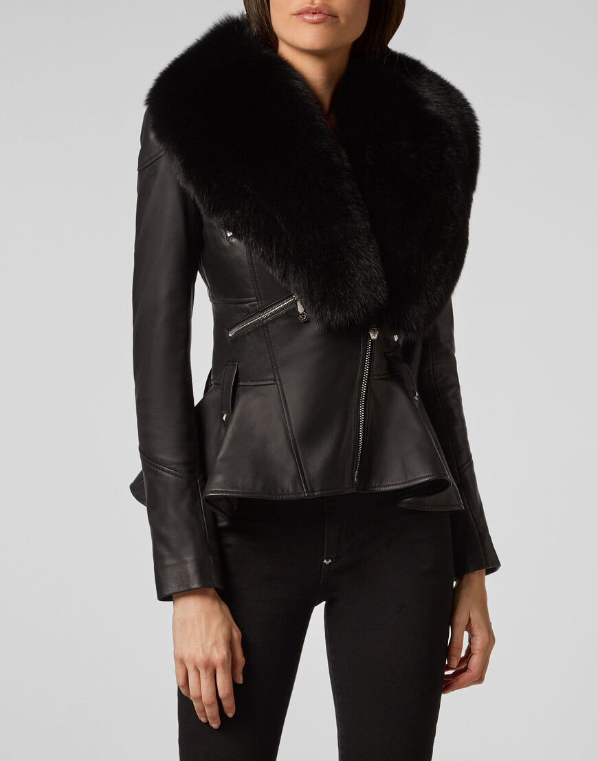 

Кожаная Куртка Philipp Plein, Черный