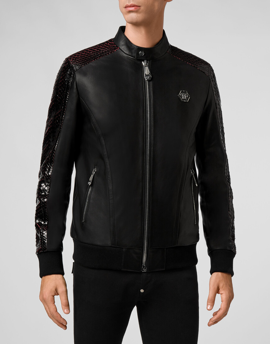 

Кожаная Куртка Philipp Plein, Черный