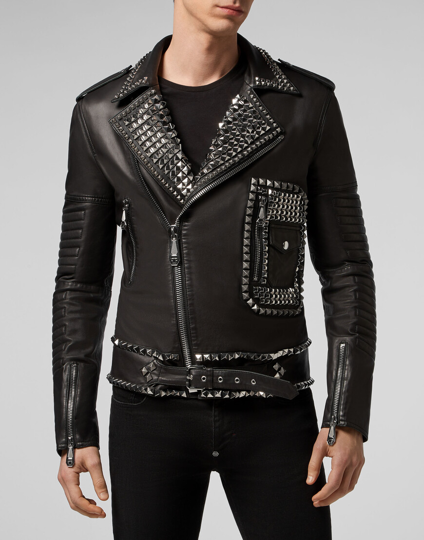 

Кожаная Куртка Philipp Plein, Черный