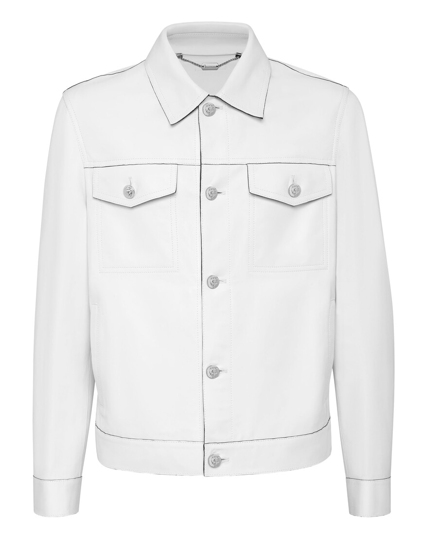 

Кожаная Куртка Billionaire, Белый