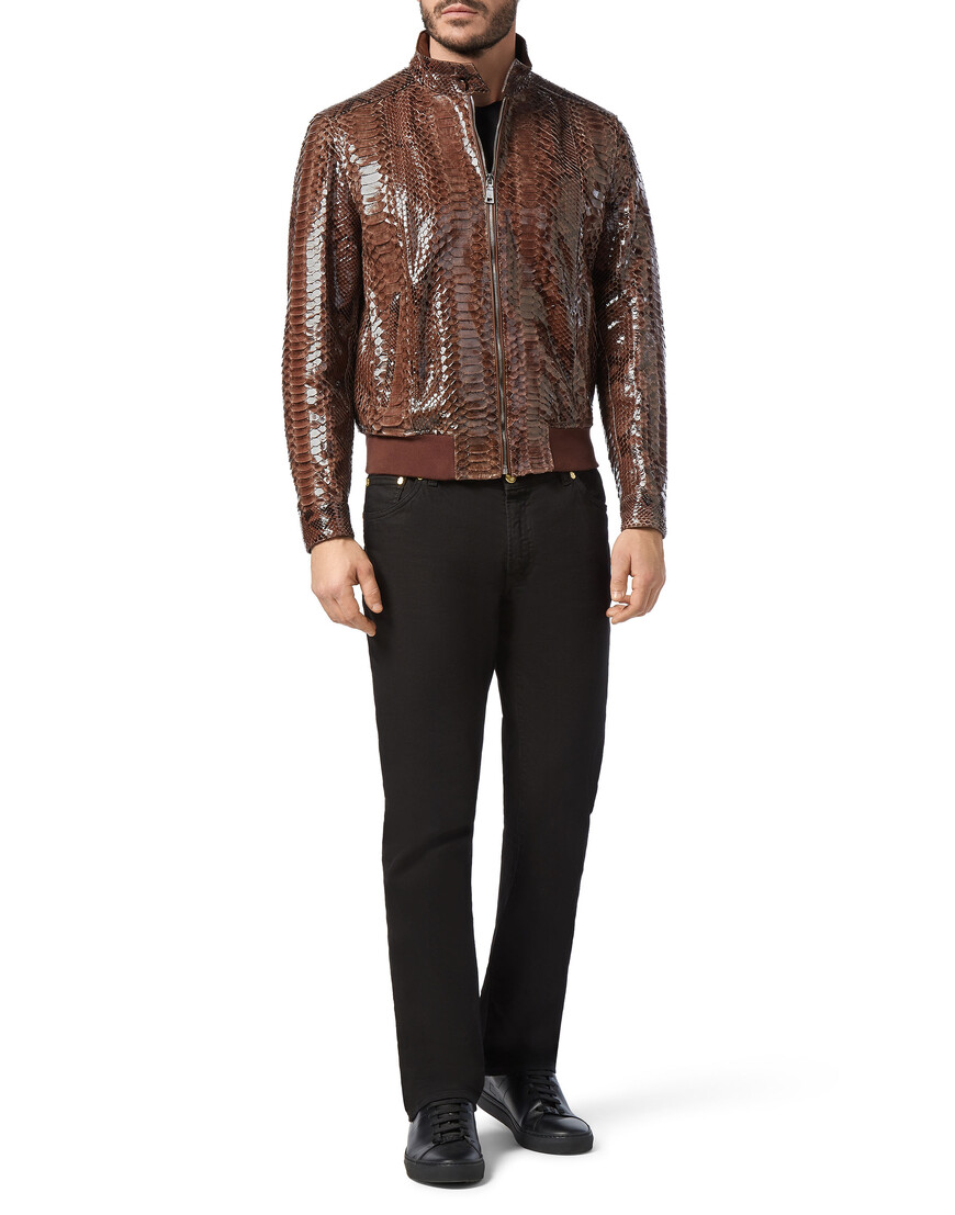 кожаная куртка  из италии вид сбоку