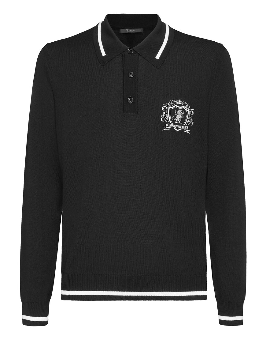 поло с длинным рукавом  O20C-MKK0174-BKN001N_02 по акции