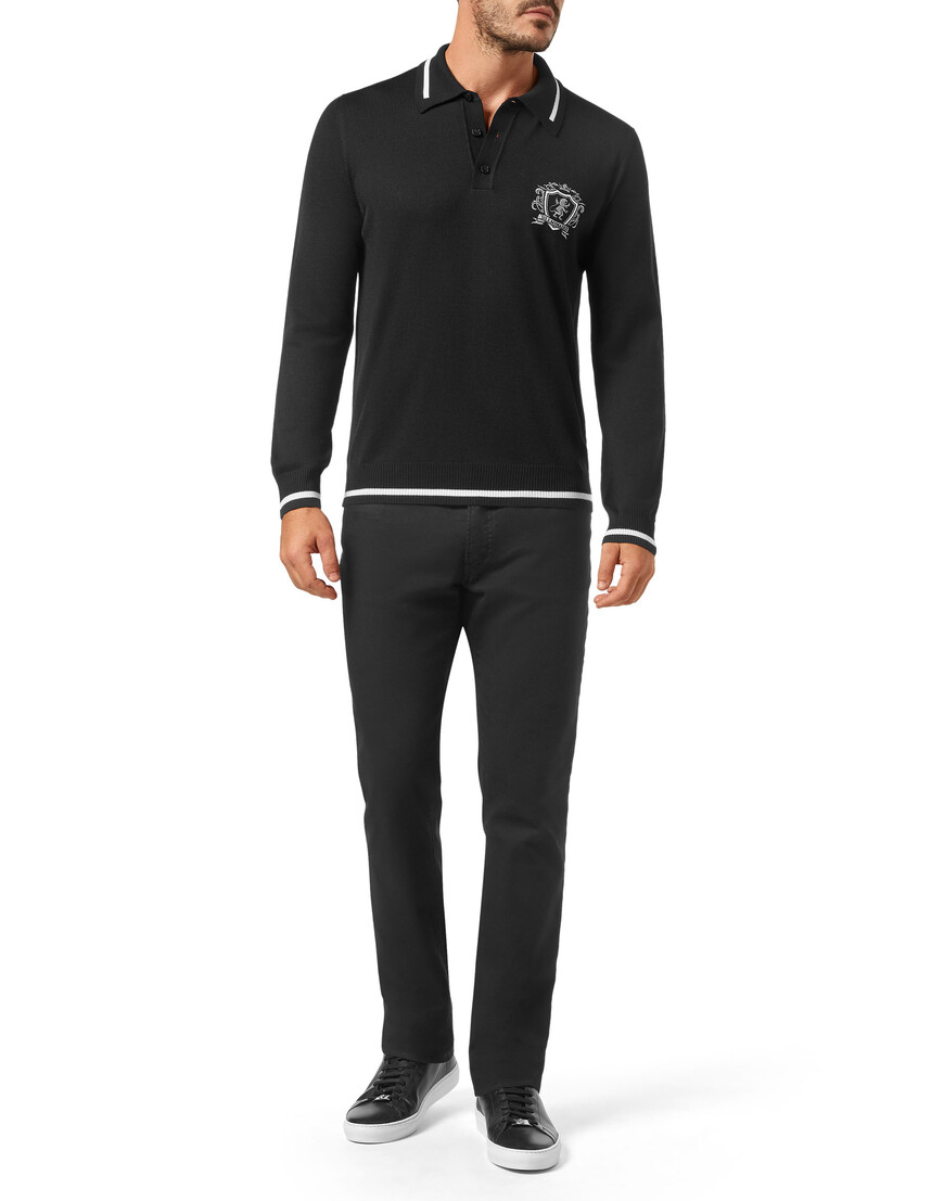 поло с длинным рукавом  O20C-MKK0174-BKN001N_02 купить с доставкой