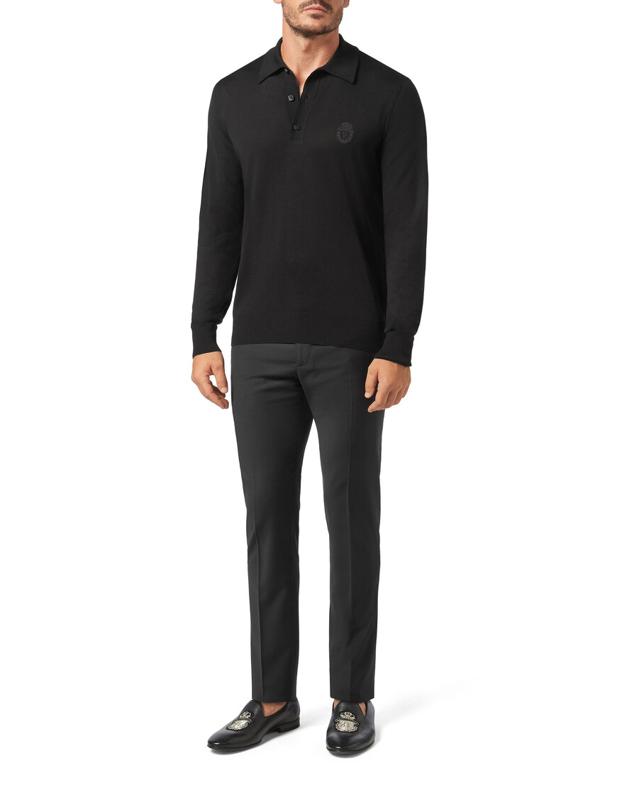 поло с длинным рукавом  IAAC-MKK0180-BKN001N_02 купить с доставкой