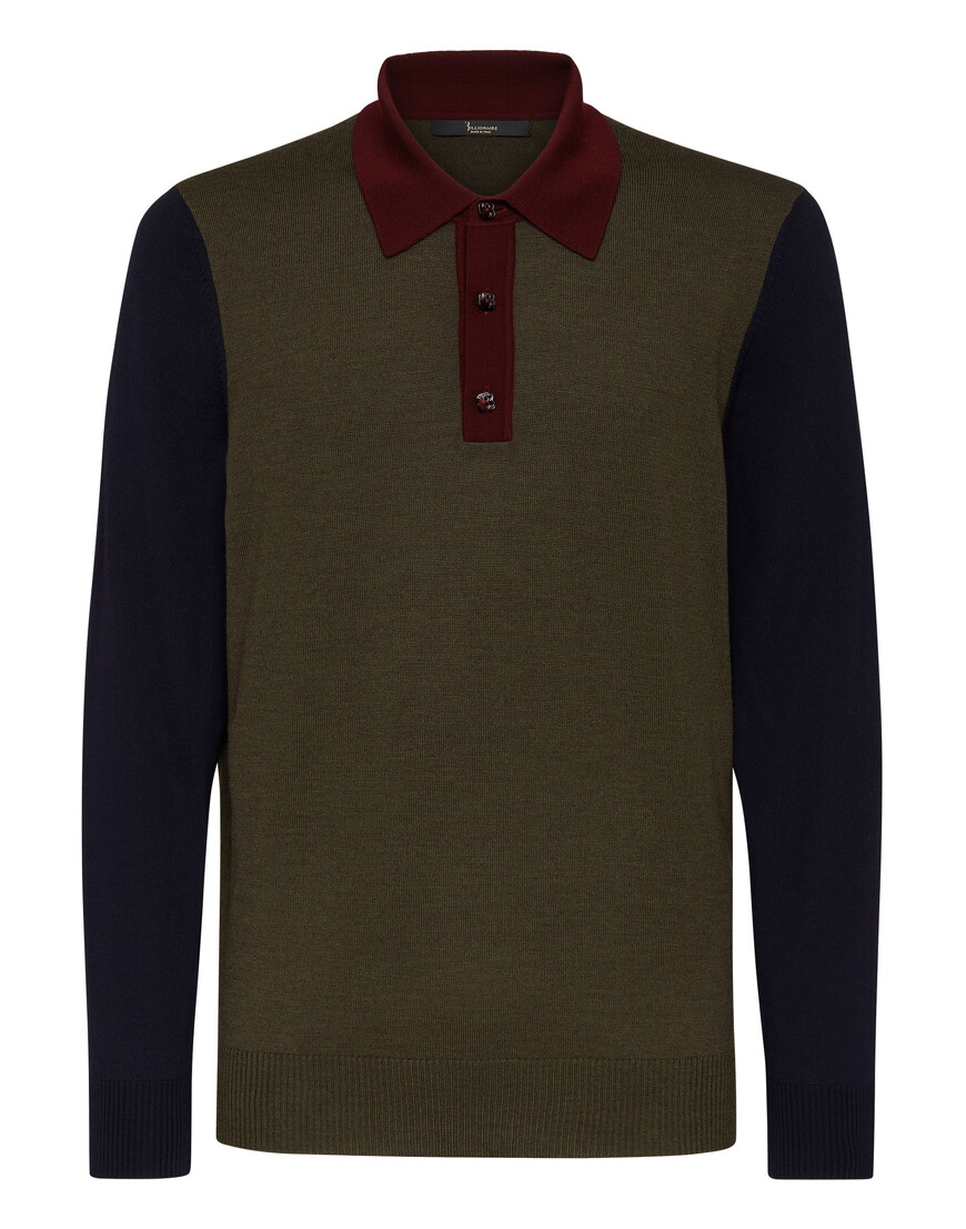 поло с длинным рукавом  WAAC-MKK0189-BKN001N_0514 по акции