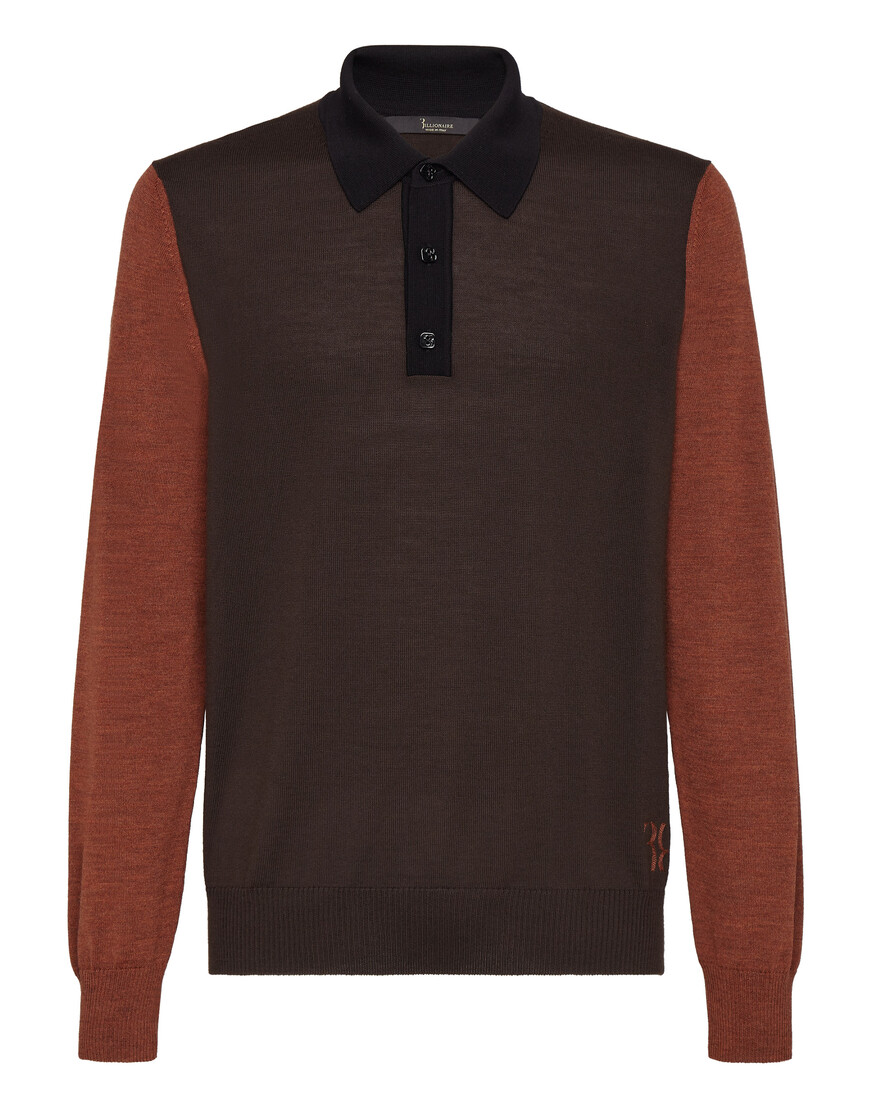 поло с длинным рукавом  WAAC-MKK0189-BKN001N_4404 по акции