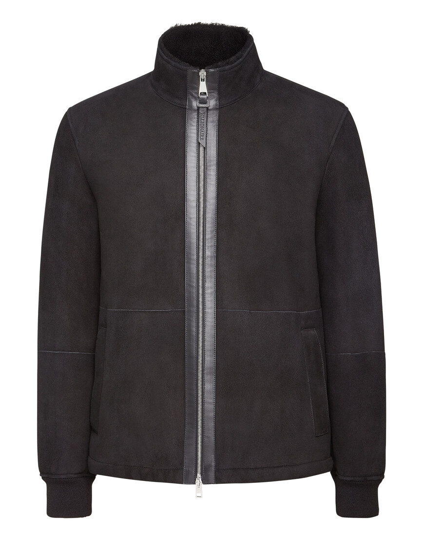 кожаная куртка  от бренда billionaire вид слева