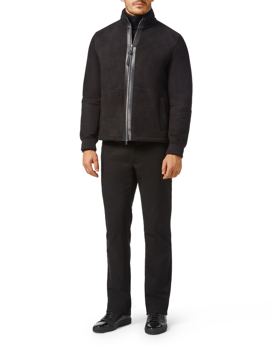 кожаная куртка  из италии вид сбоку