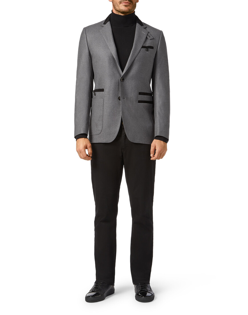 пиджак классический  из италии вид сбоку