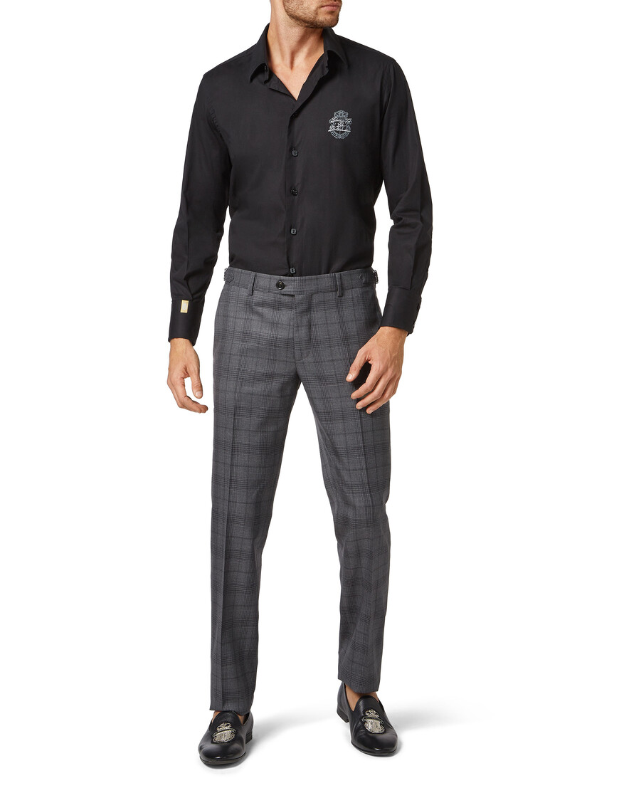 брюки зауженные  из италии вид сбоку