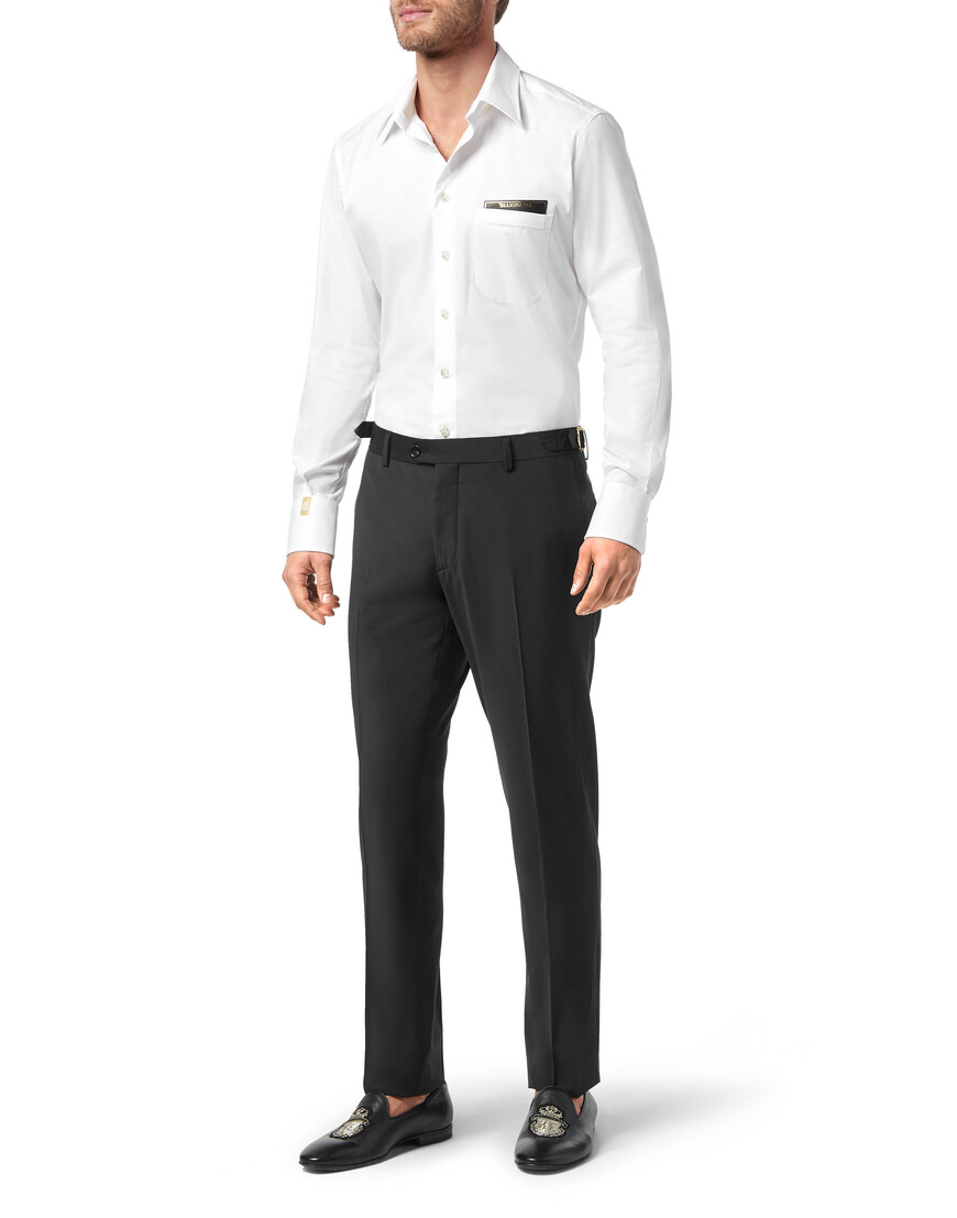 брюки зауженные  из италии вид сбоку