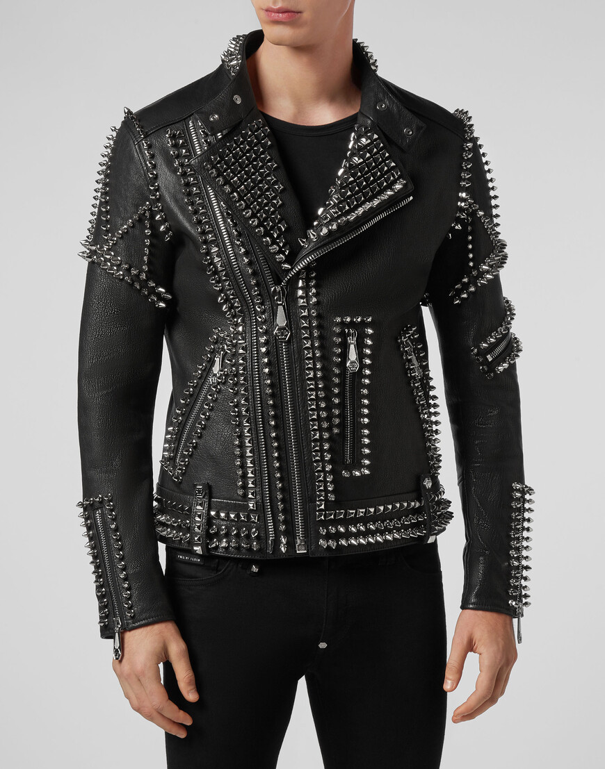 

Кожаная Куртка Philipp Plein, Черный