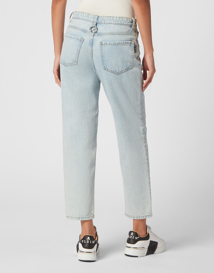 джинсы с высокой посадкой  PACC-WDT2318-PDE004N_10MB купить с доставкой