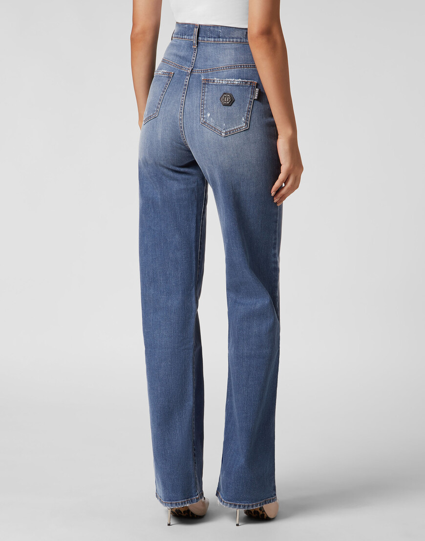 широкие джинсы  FACC-WDT2395-PDE004N_07BS купить с доставкой