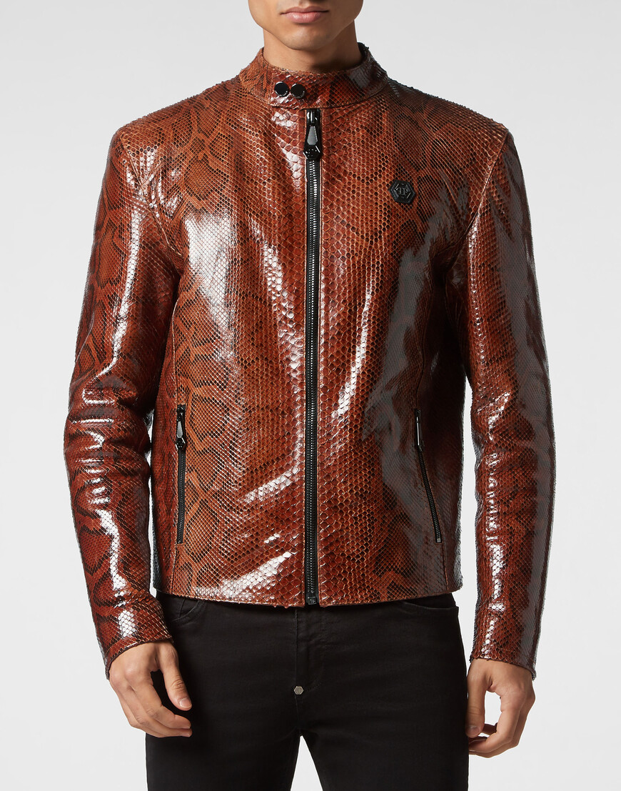 

Кожаная Куртка Philipp Plein, Коричневый