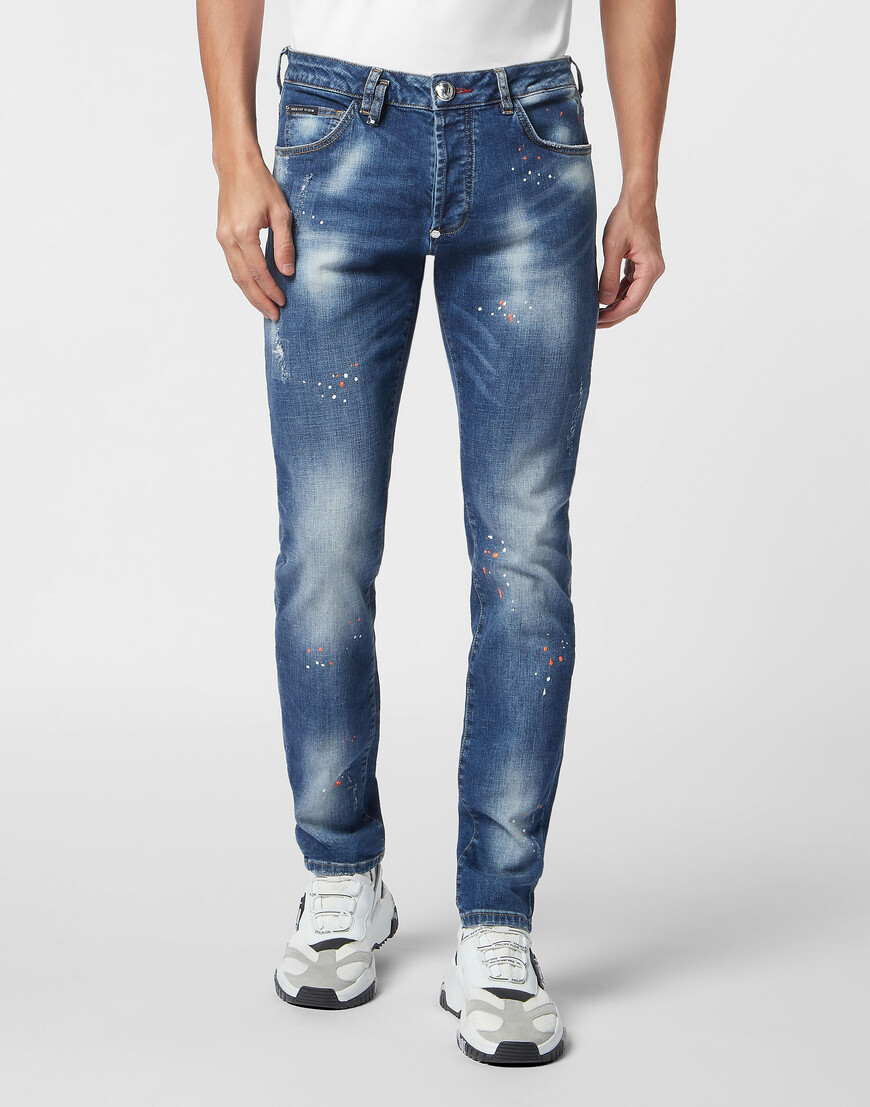 

Джинсы Прямые Philipp Plein, Синий