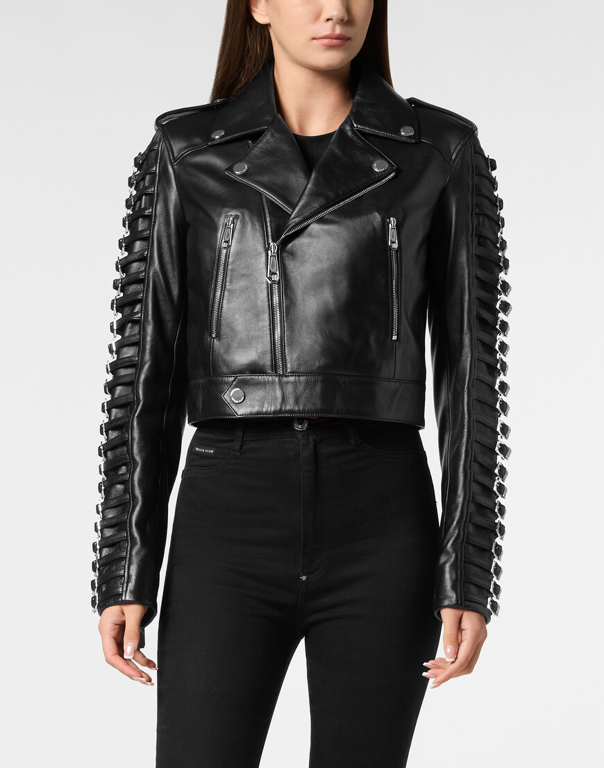 

Кожаная Куртка Philipp Plein, Черный