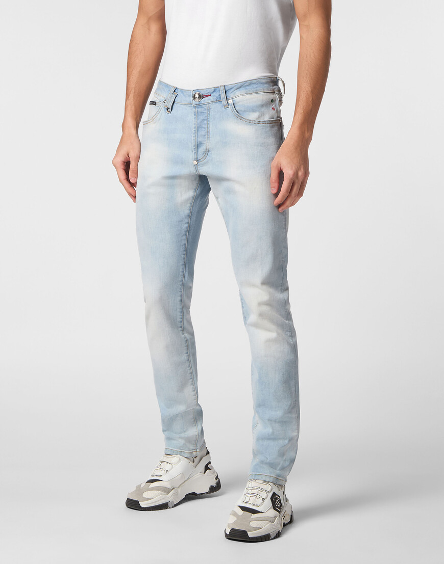 

Джинсы Прямые Philipp Plein, Голубой