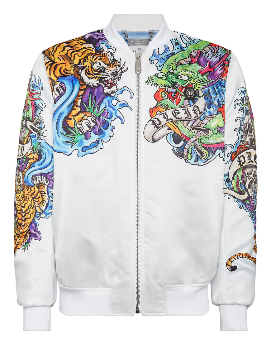 бомбер  от бренда philipp plein вид слева