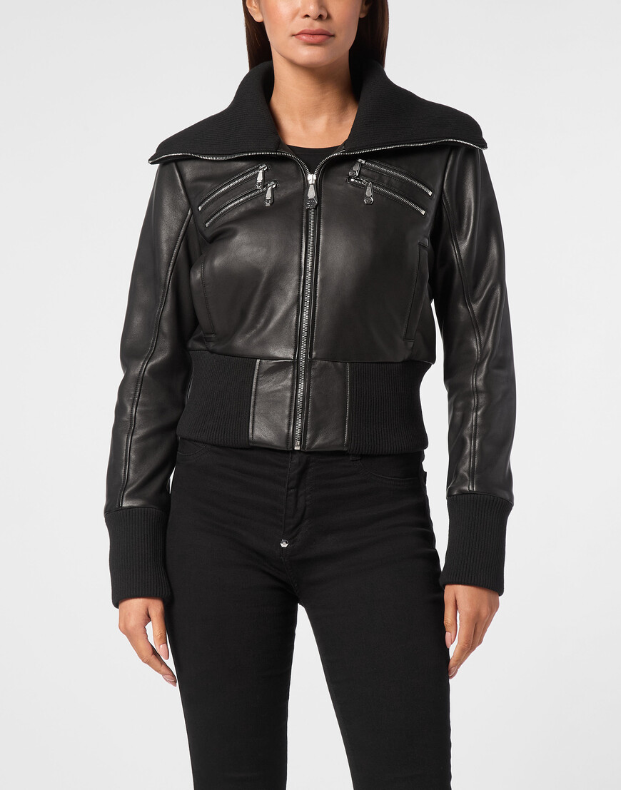 

Кожаная Куртка Philipp Plein, Черный