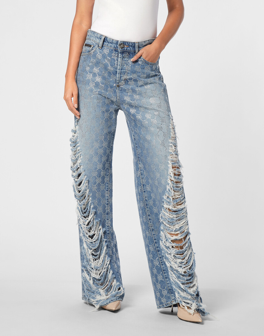 

Широкие Джинсы Philipp Plein, Голубой