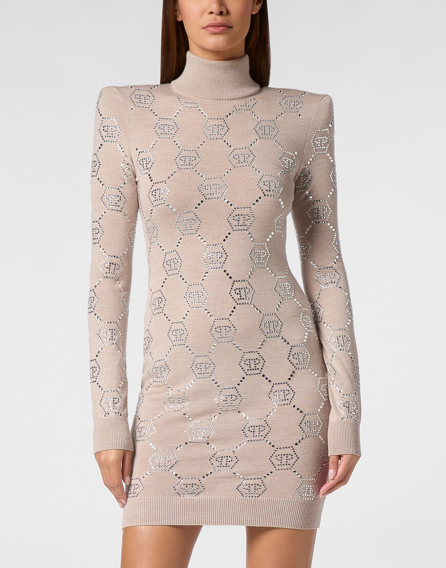 

Трикотажное Платье Philipp Plein, Бежевый