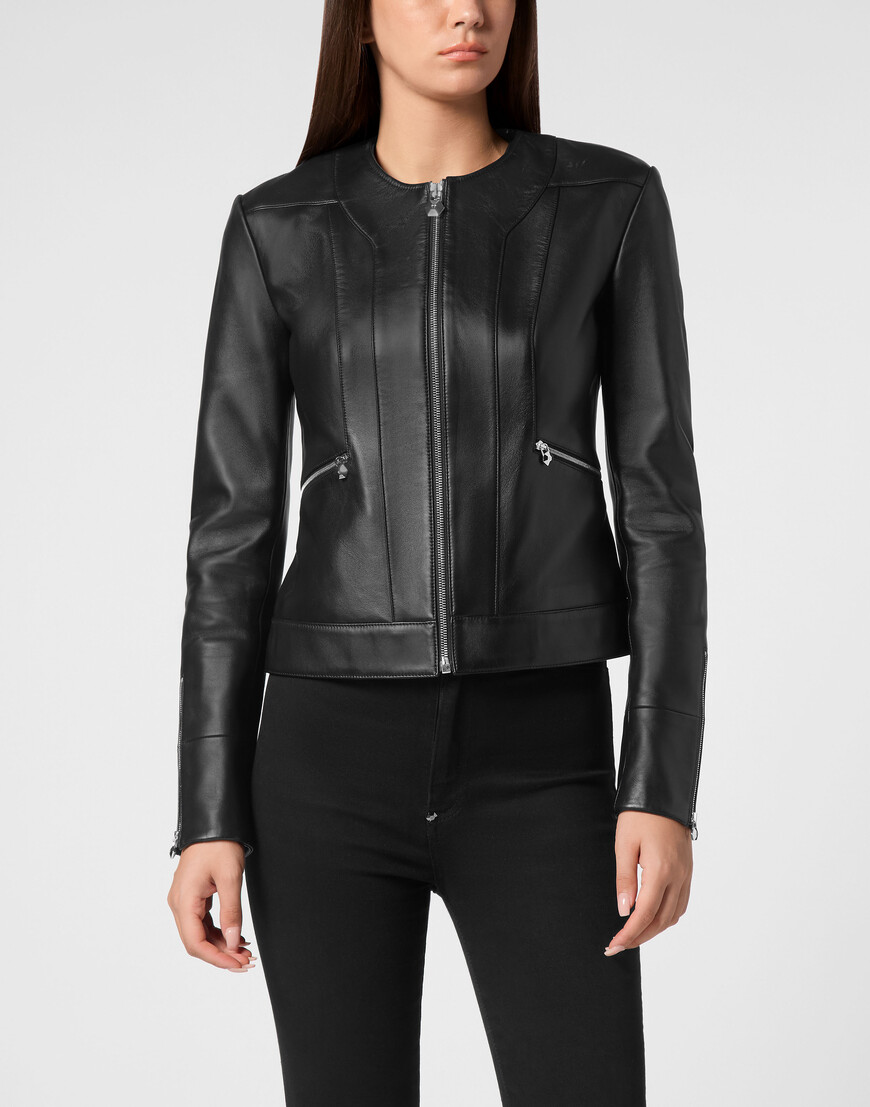 

Кожаная Куртка Philipp Plein, Черный