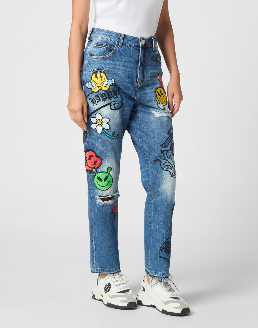 

Джинсы Прямые Philipp Plein, Синий