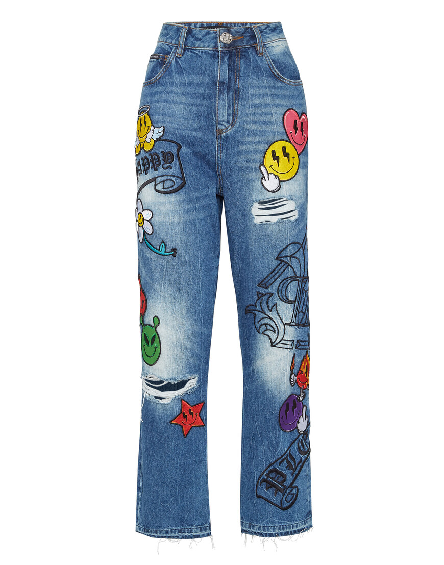 

Джинсы Прямые Philipp Plein, Синий