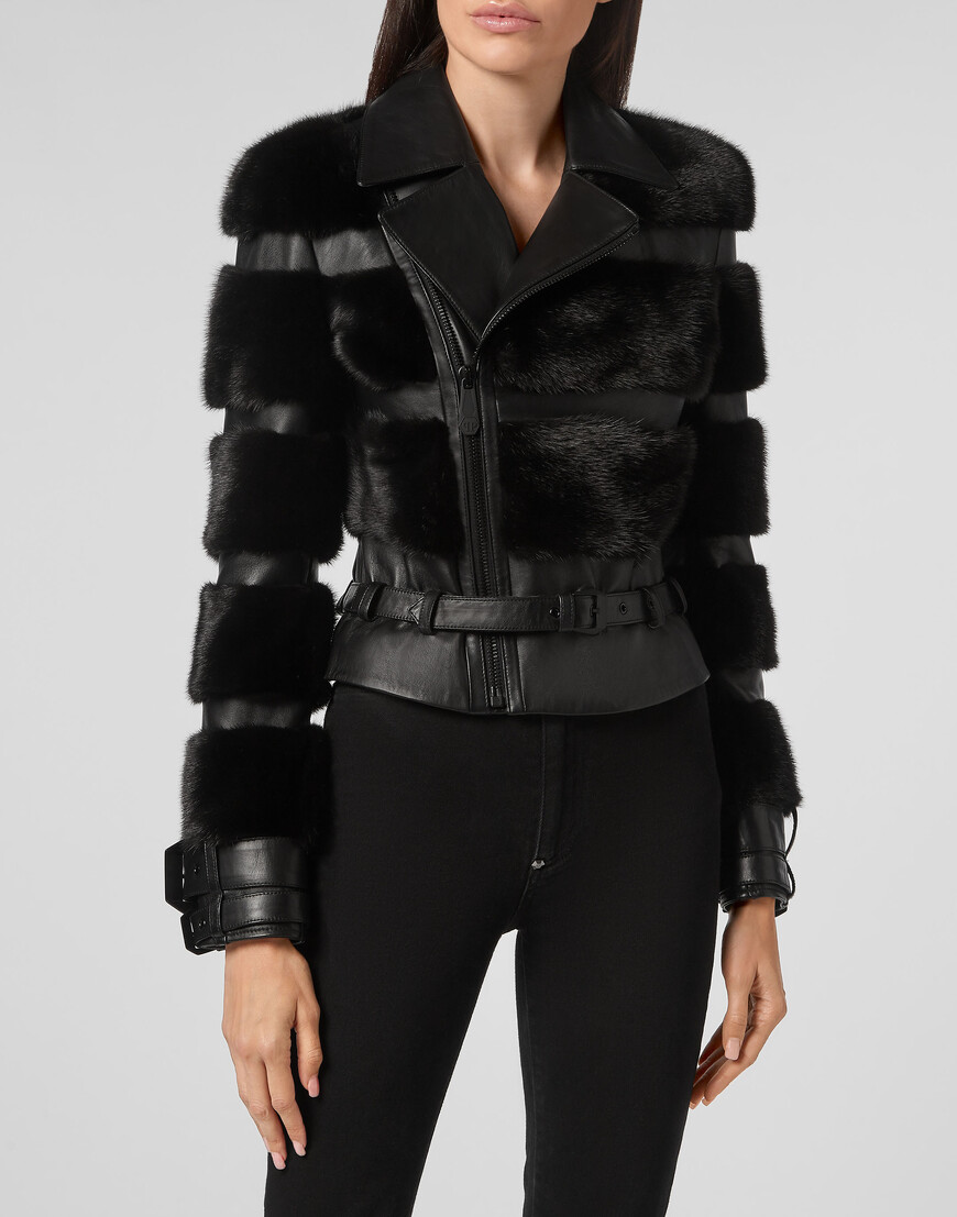 

Кожаная Куртка Philipp Plein, Черный