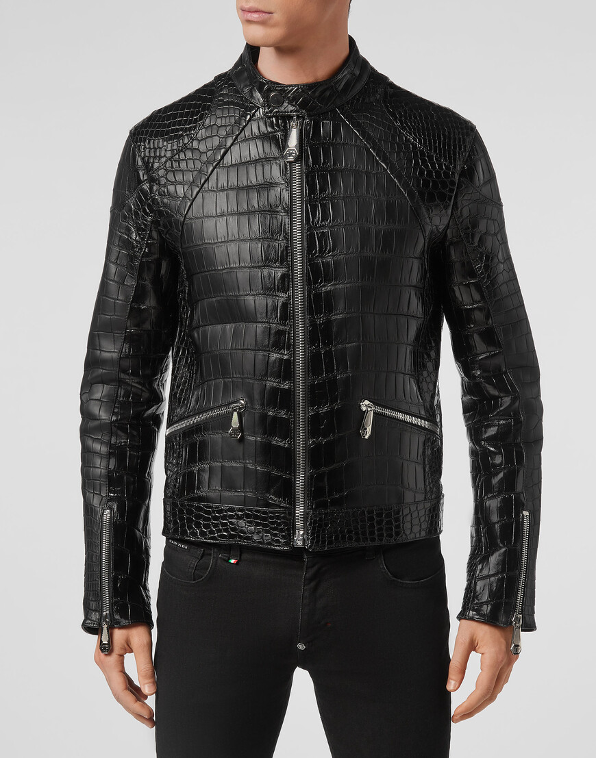 

Кожаная Куртка Philipp Plein, Черный