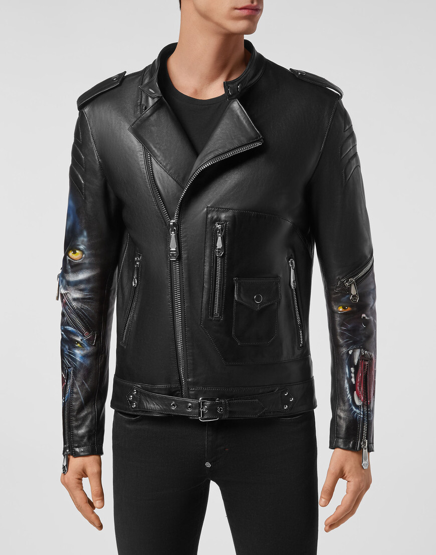 

Кожаная Куртка Philipp Plein, Черный