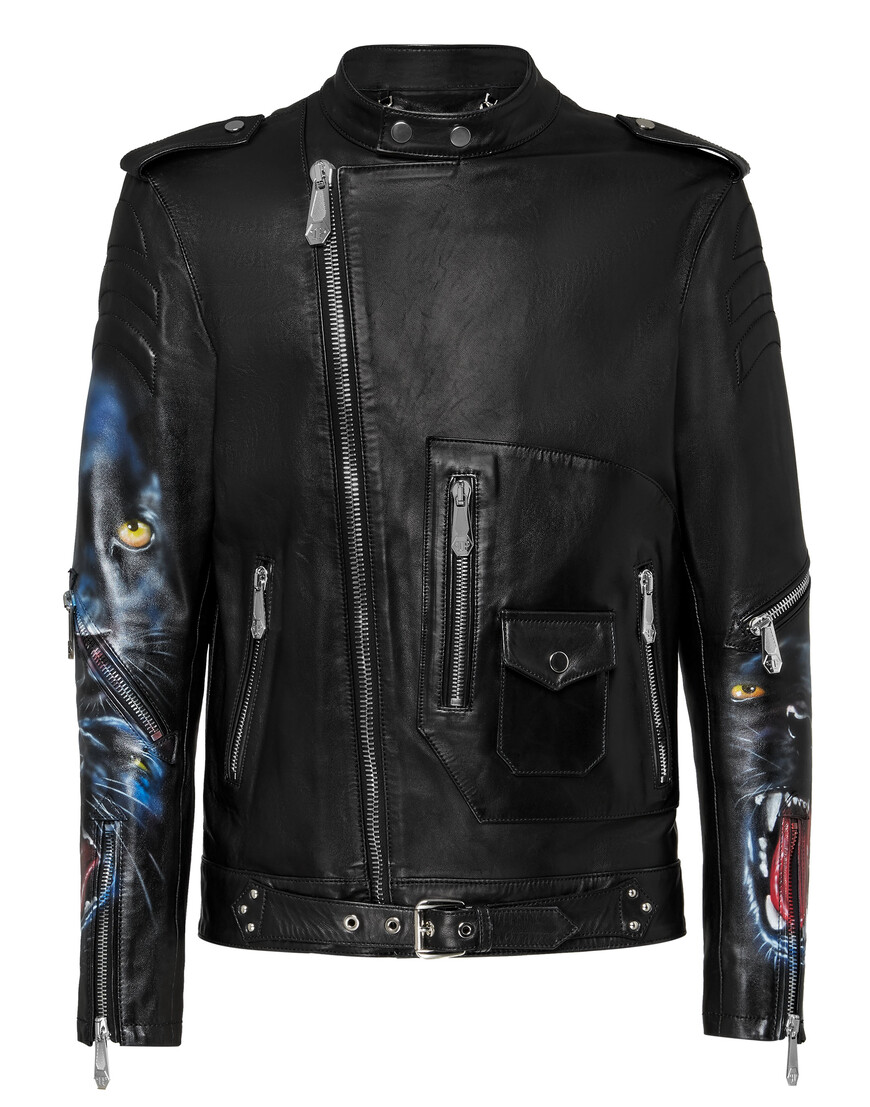 

Кожаная Куртка Philipp Plein, Черный