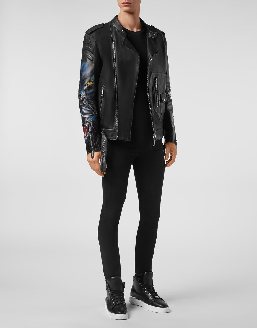

Кожаная Куртка Philipp Plein, Черный