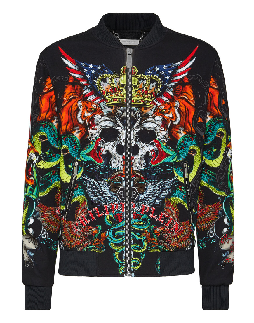 бомбер  от бренда philipp plein вид слева