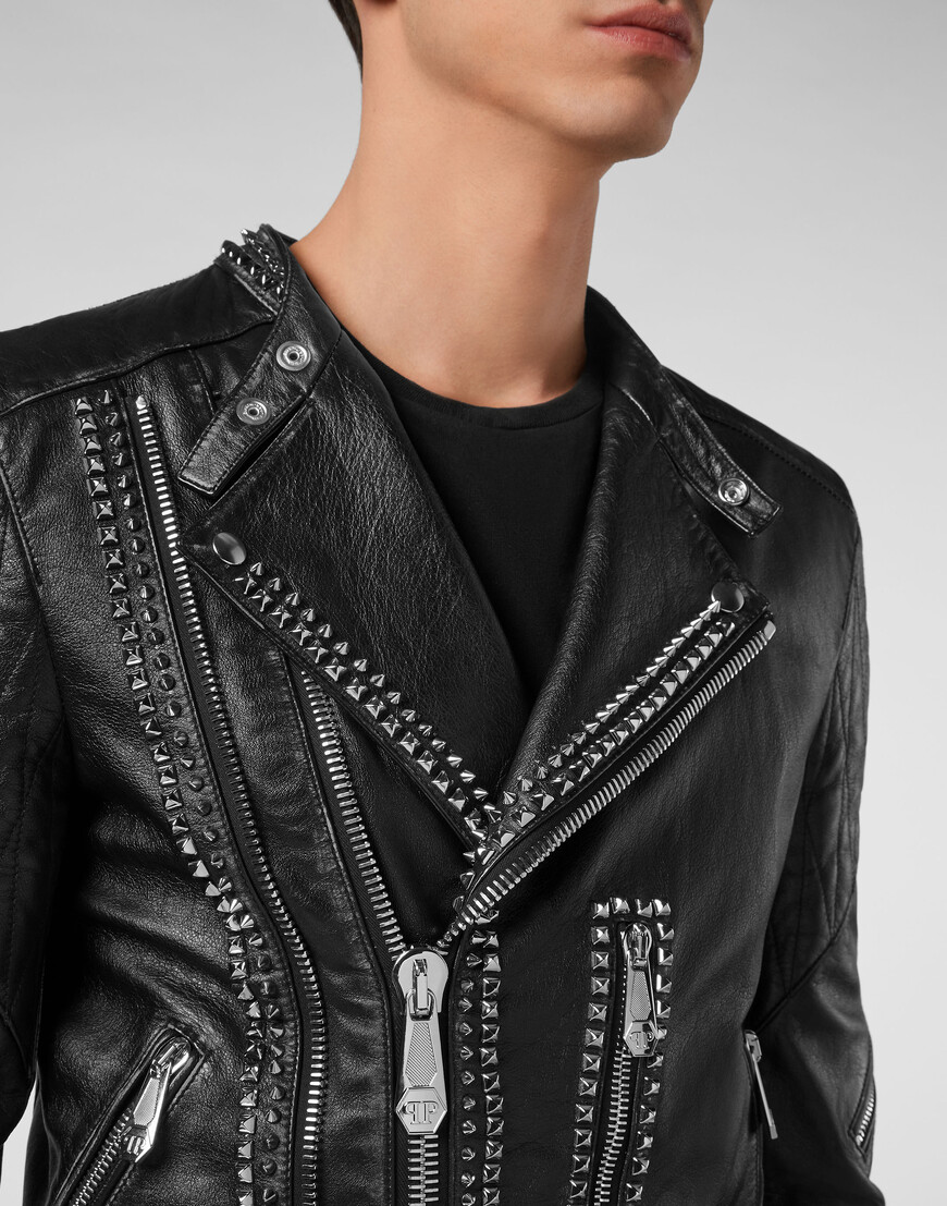

Кожаная Куртка Philipp Plein, Черный