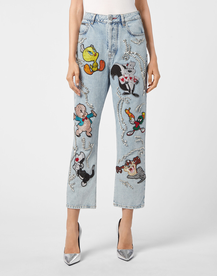

Джинсы Прямые Philipp Plein, Голубой