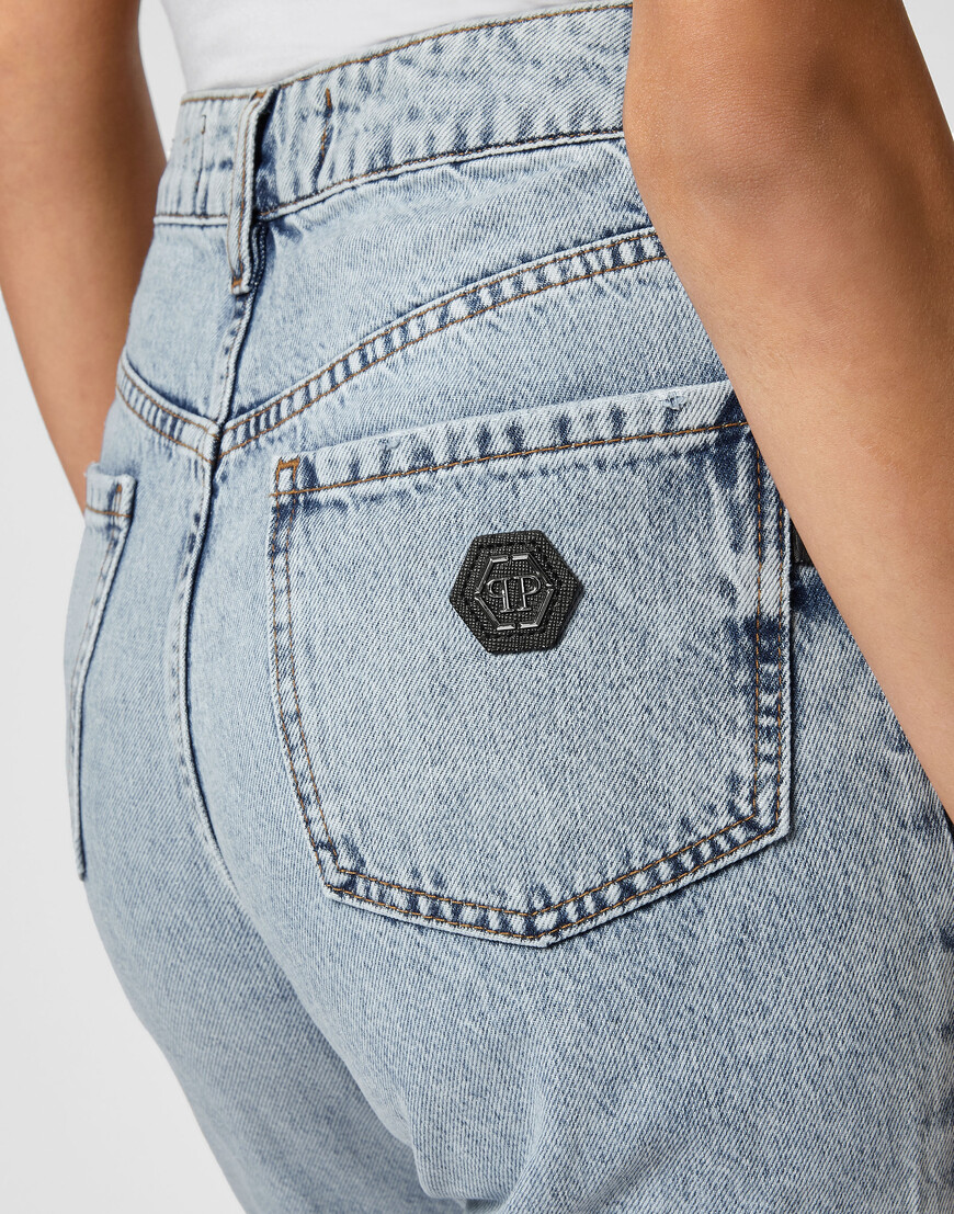 

Джинсы Бойфренды Philipp Plein, Голубой