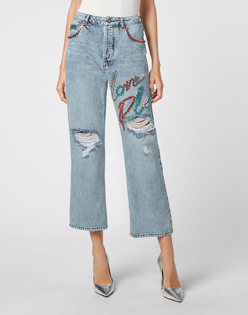 

Джинсы Прямые Philipp Plein, Голубой