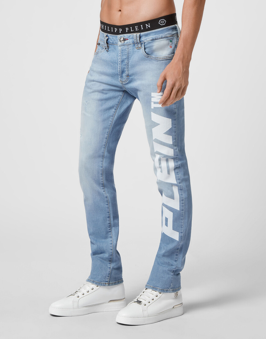 

Джинсы Прямые Philipp Plein, Голубой
