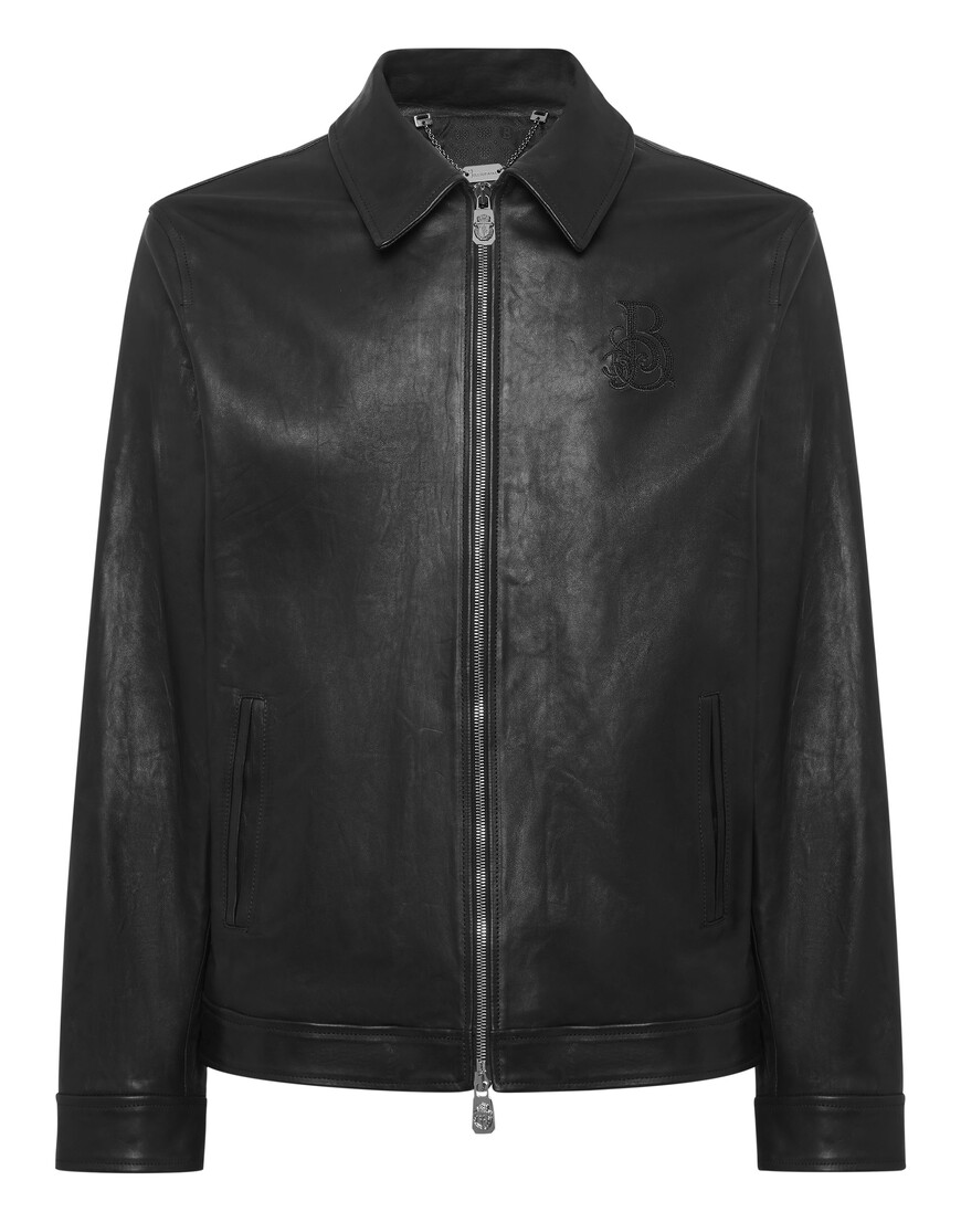 кожаная куртка  от бренда billionaire вид слева