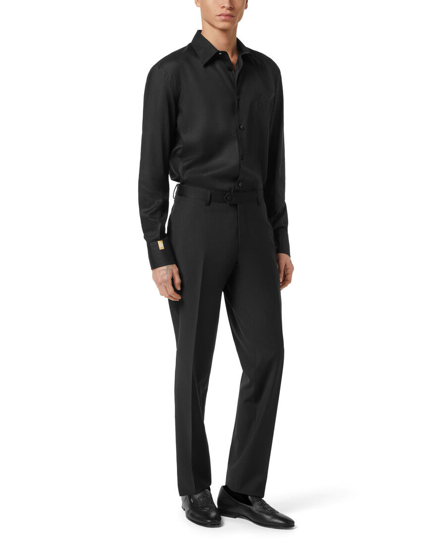 брюки зауженные  из италии вид сбоку