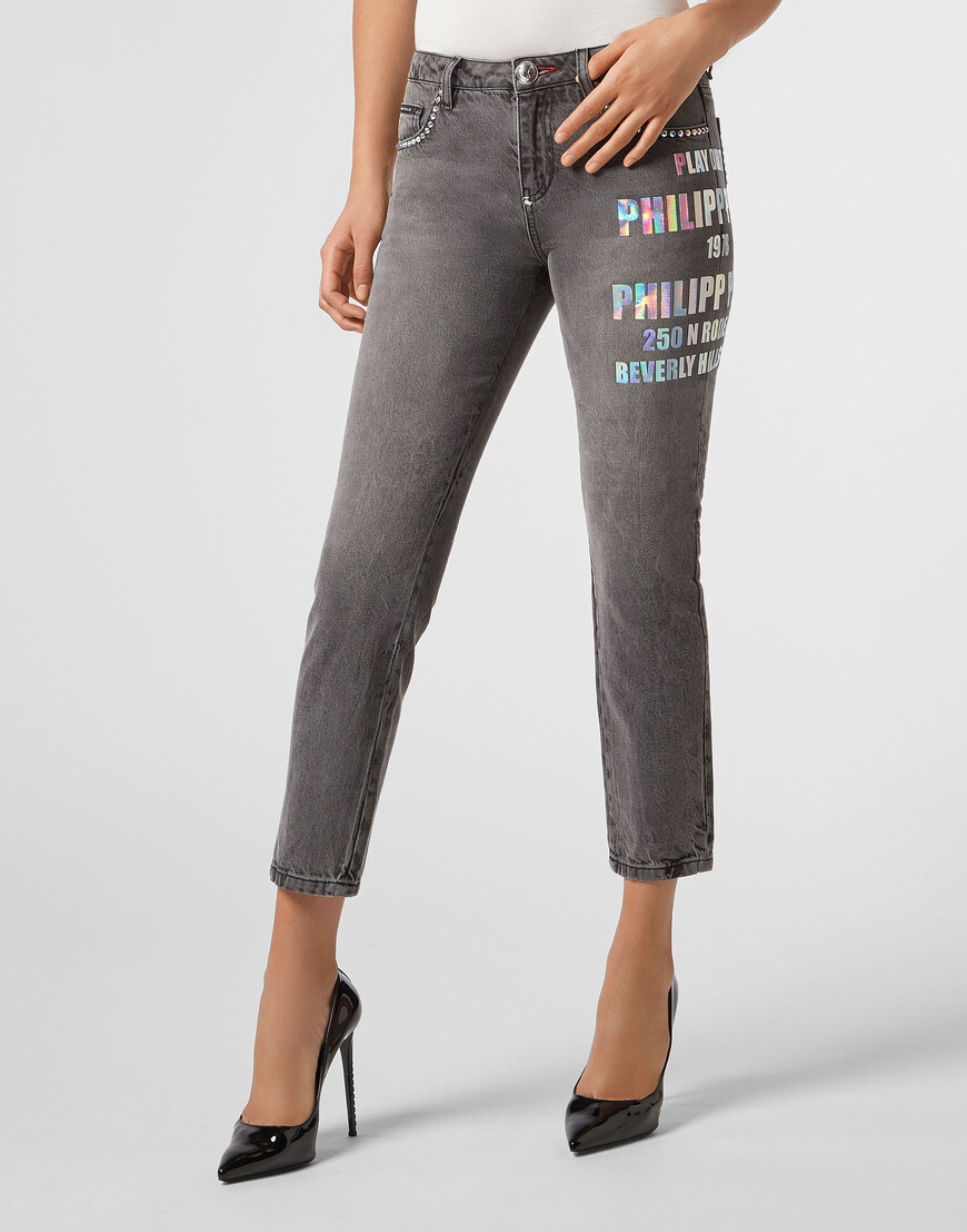 

Джинсы Бойфренды Philipp Plein, Серый