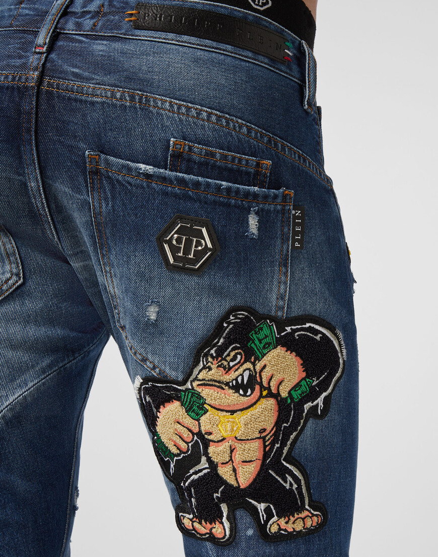 джинсы зауженные  F20C-MDT2219-PDE004N_07ja со скидкой