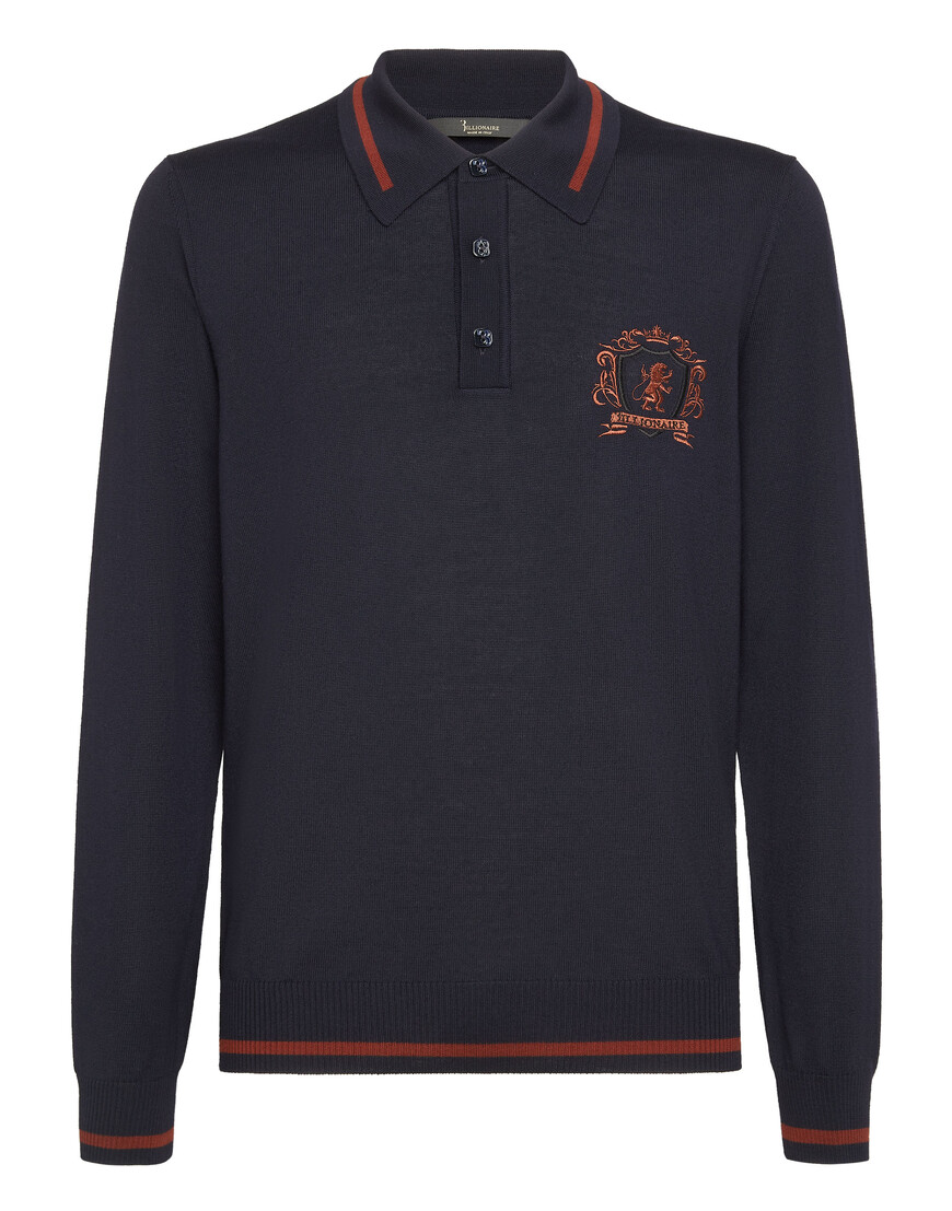 поло с длинным рукавом  O20C-MKK0174-BKN001N_14 по акции