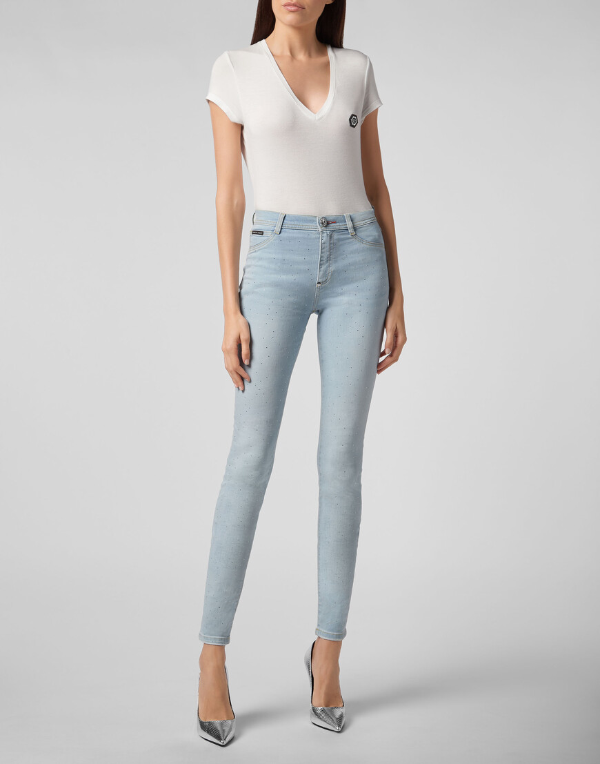 джинсы с высокой посадкой  S20C-WDT1337-PDE004N_07hc по низкой цене