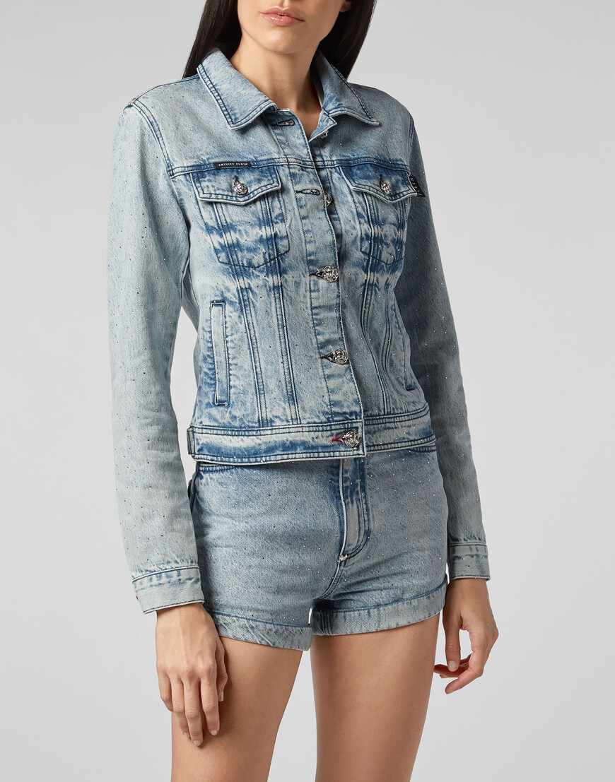 джинсовая куртка  P20C-WDB0388-PDE004N_07ar фотография